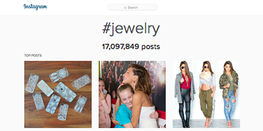 hashtags for jewelry