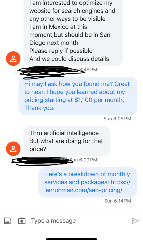 Here's proof I get found all sorts of ways online.