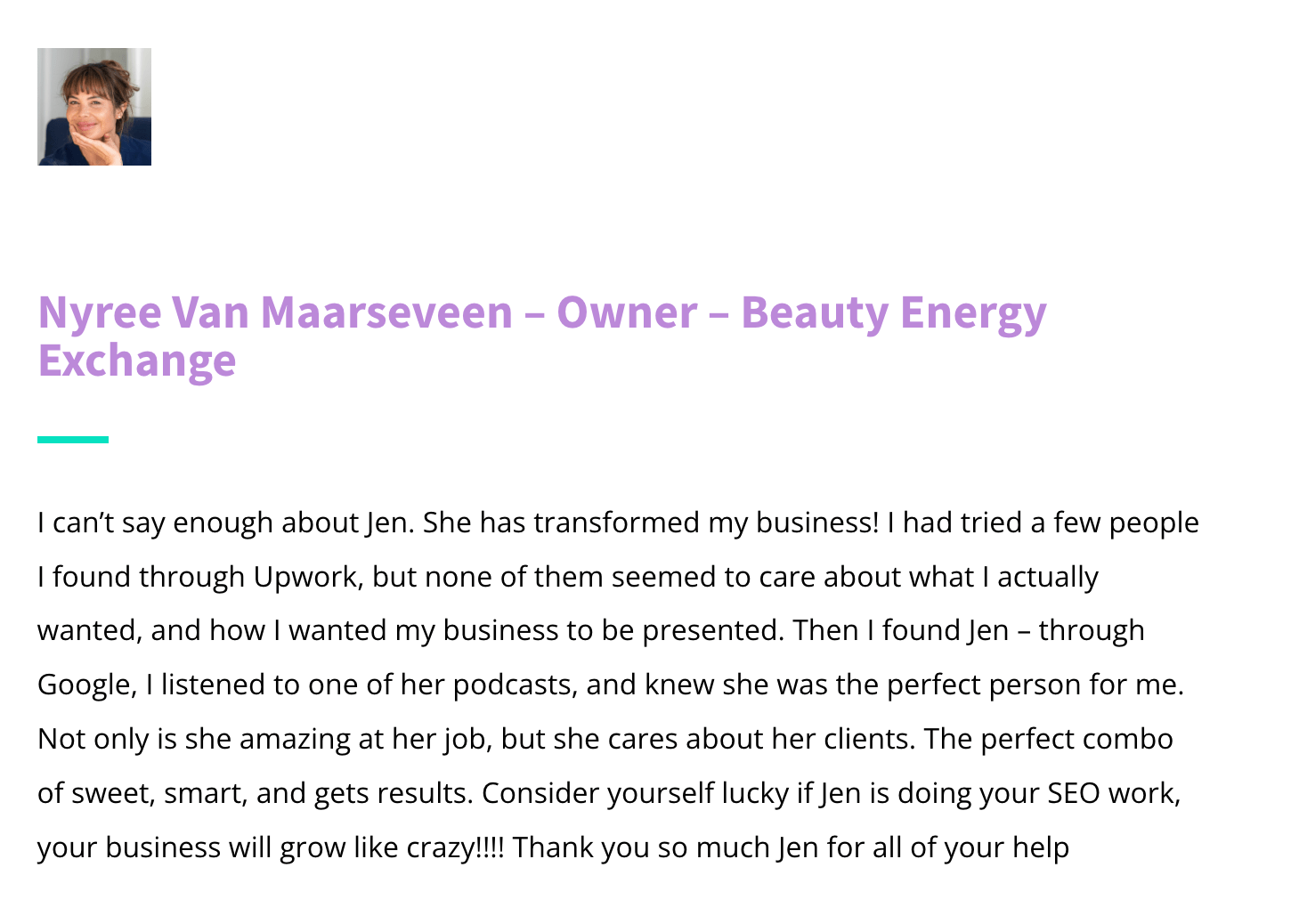 happy SEO client review